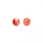 施華洛原素水晶925 純銀耳環(橙色)